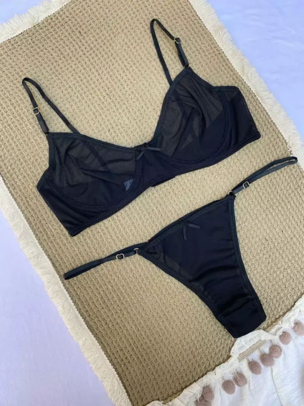 Set Aro Elena Microtul Negro