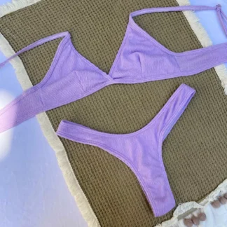 Bikini Tiara Texturada Lila