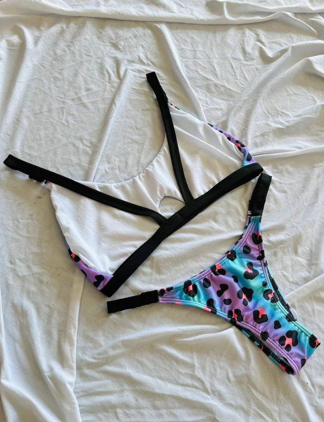 Bikini Fedra Print Neon - Image 3